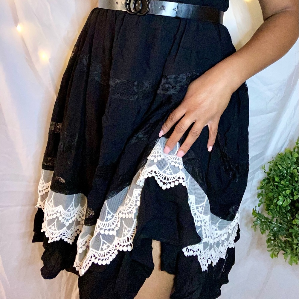 Black lace dress